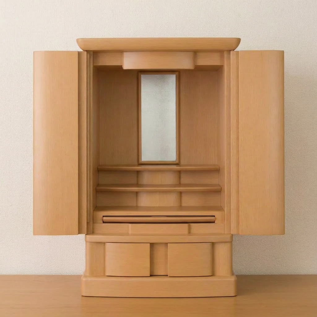 町田市家族葬 東横メモリアルが提案するナチュラル色の家具調仏壇